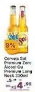 Super Lagoa Cerveja Sol Premium Zero Alcool Ou Premium Long Neck 330ml oferta