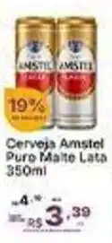 Super Lagoa Cerveja Amstel Puro Malte Lata oferta