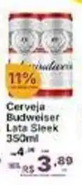 Super Lagoa Cerveja Budweiser Lata Sleek oferta