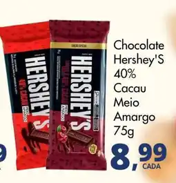 Delta Supermercados Chocolate hershey's 40% cacau meio amargo oferta