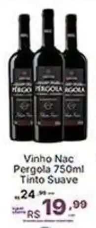 Super Lagoa Vinho Nac Pergola 750ml Tinto Suave oferta