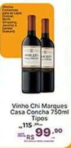 Super Lagoa Vinho Chi Marques Casa Concha 750ml Tipos oferta