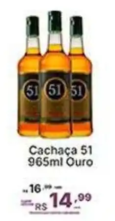 Super Lagoa Cachaça 51 965ml Ouro oferta