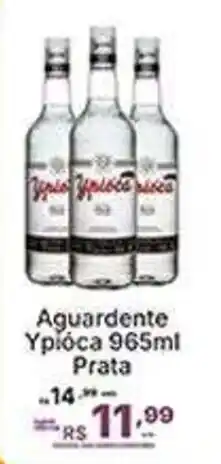 Super Lagoa Aguardente Ypióca 965ml Prata oferta