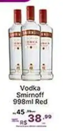 Super Lagoa Vodka Smirnoff 998ml Red oferta