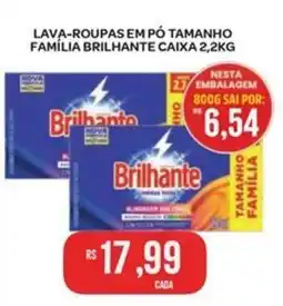 Atacadão Dia a Dia Lava-roupas em pó tamanho família brilhante caixa 2,2kg oferta
