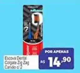 Supermercados Rex Escova Dental Colgate Zig Zag Carvão c/ 2 oferta