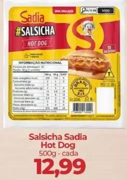 Supermercados Andreazza Salsicha Sadia Hot Dog oferta