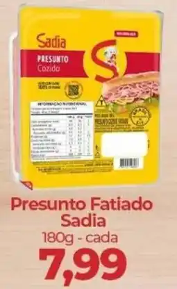 Supermercados Andreazza Presunto Fatiado Sadia oferta