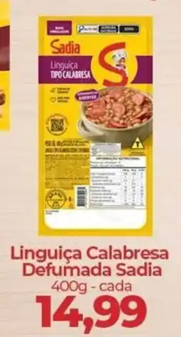 Supermercados Andreazza Linguica calabresa defumada sadia oferta