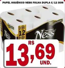 Compre Bem papel higiênico ness folha dupla oferta