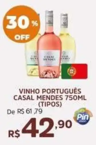 Pinheiro Supermercado vinho português casal mendes 750ml (tipos) oferta