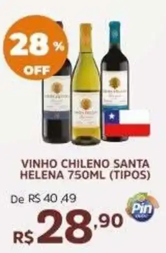 Pinheiro Supermercado vinho chileno santa helena 750ml (tipos) oferta