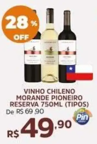 Pinheiro Supermercado vinho chileno morande pioneiro reserva 750ml (tipos) oferta