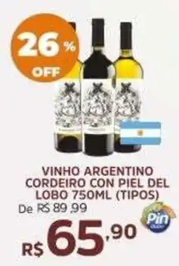Pinheiro Supermercado vinho argentino cordeiro con piel del lobo oferta