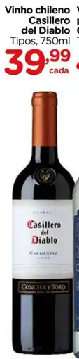 Carrefour Vinho chileno Casillero del Diablo Tipos oferta