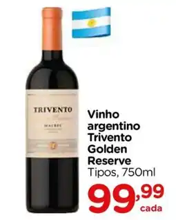 Carrefour Vinho argentino Trivento Golden Reserve oferta