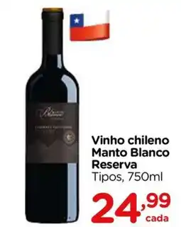 Carrefour Vinho chileno Manto Blanco Reserva oferta