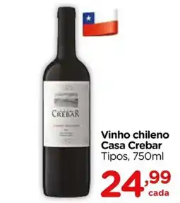 Carrefour Vinho chileno Casa Crebar Tipos oferta