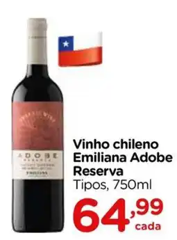 Carrefour Vinho chileno Emiliana Adobe Reserva oferta