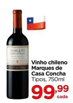 Carrefour Vinho chileno Marques de Casa Concha Tipos oferta