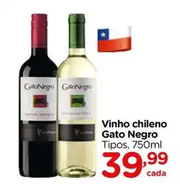 Carrefour Vinho chileno Gato Negro Tipos oferta