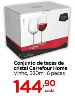 Carrefour Conjunto de taças de cristal Carrefour Home oferta