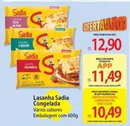 Atacadão Lasanha sadia congelada vários sabores oferta