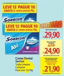 Atacadão Creme Dental Sorriso Tripla Limpeza Completa oferta