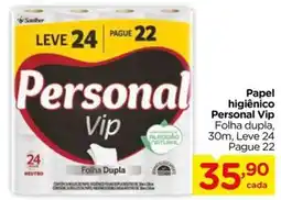 Carrefour papel higiênico personal vip oferta
