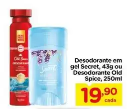 Carrefour Desodorante em gel secret ou desodorante old spice oferta