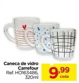 Carrefour Caneca de vidro Carrefour oferta