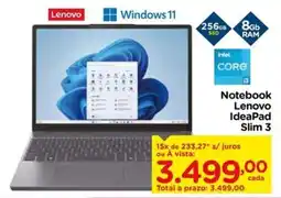 Carrefour Notebook Lenovo IdeaPad Slim 3 oferta