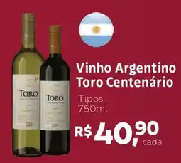 Supermercados Mateus Vinho Argentino Toro Centenário oferta