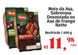 Supermercados Mateus Meio da Asa, Sobrecoxa Desossada ou Asa de Frango Natto oferta