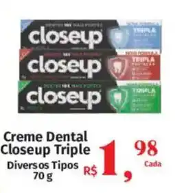 Supermercados Mateus Creme Dental Closeup Triple oferta