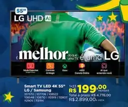 Lojas Solar Smart TV LED 4K 55" LG / Samsung oferta