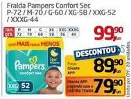 Tenda Atacado Pampers - fralda confort sec p-72 oferta