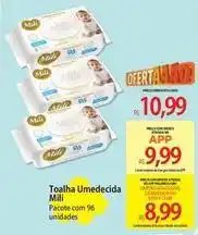 Atacadão Mili - toalha umedecida oferta