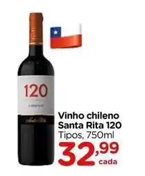 Carrefour Santa rita - vinho chileno 120 oferta