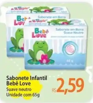 Sabonete infantil bebê love suave neutro