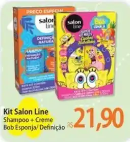 Atacadão Kit Salon Line Shampoo + Creme Bob Esponja/ Definição oferta