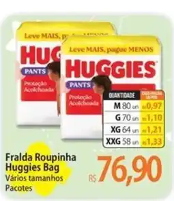 Atacadão Fralda Roupinha Huggies Bag oferta