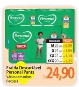 Atacadão Fralda descartável personal pants vários tamanhos oferta