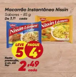 Dia Macarrão instantâneo nissin oferta