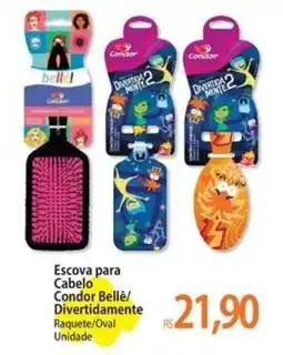Atacadão Escova para Cabelo Condor Bellé/ Divertidamente oferta