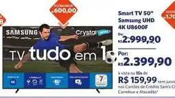 Sam's Club Samsung - smart tv 50 uhd 4k u8600f oferta