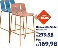 Sam's Club Banco alto slide marrom/azul oferta