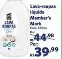 Sam's Club Member's mark - lava-roupas líquido oferta