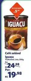 Sam's Club Iguaçu - café solúvel oferta